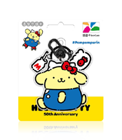 圖片 HELLO KITTY 50th造型悠遊卡-KITTY裝 布丁狗