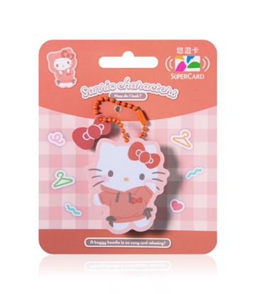 圖片 三麗鷗帽T系列SuperCard造型悠遊卡-Hello Kitty