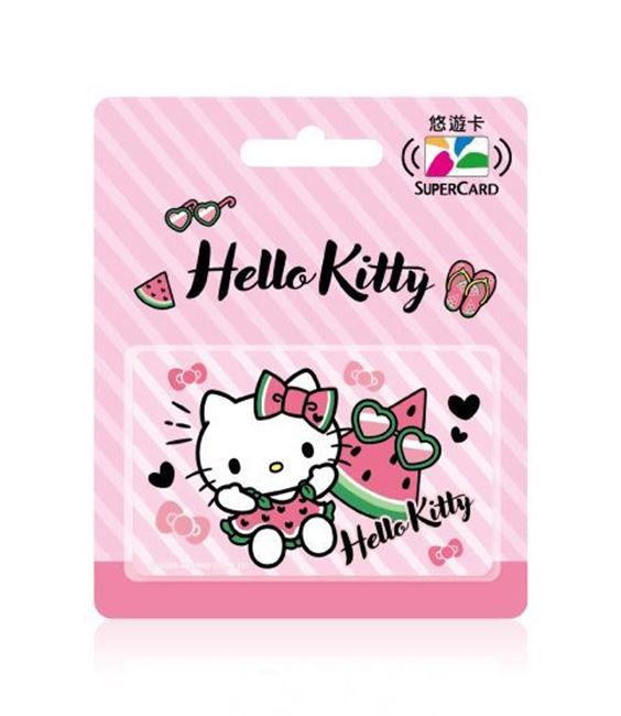 圖片 三麗鷗好吃西瓜Supercard悠遊卡-HELLO KITTY