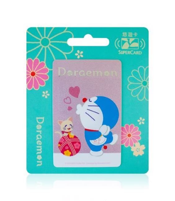 圖片 哆啦A夢 日式和風Supercard悠遊卡-哆啦A夢&小咪