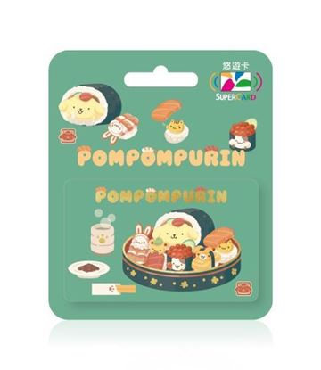 圖片 布丁狗30周年SuperCard悠遊卡-壽司派對(透明)